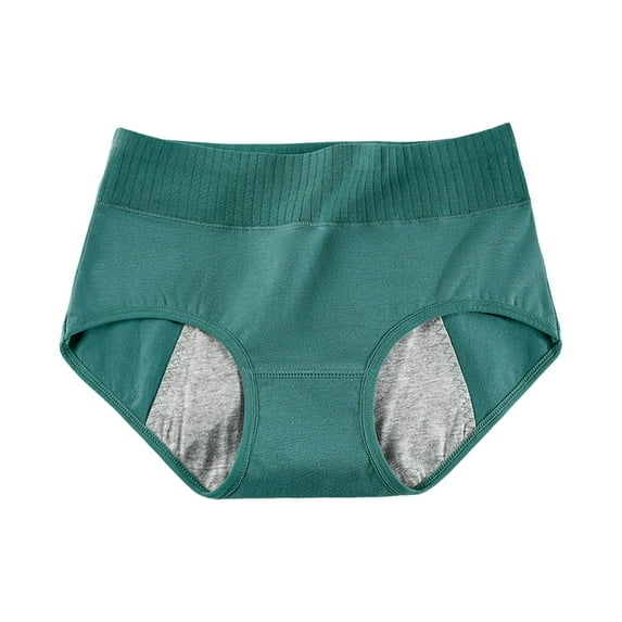 Daznico Womens Underwear - Women's Menstrual Panties 4 Layer Leakproof Menstrual Panties Light Flow for Girls Teens - Panties for Women,Color:Light Green,Size:L
