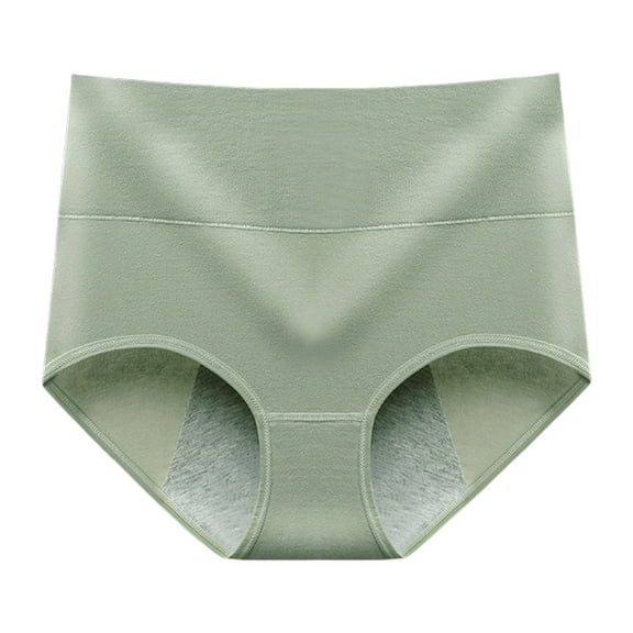 Daznico Womens Underwear - Women's Menstrual Panties 4 Layer Leakproof Menstrual Panties Light Flow for Girls Teens - Panties for Women,Color:Light Green,Size:L