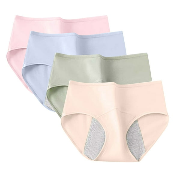 Daznico Womens Underwear - Women's Mid Rise Underwear Leak Proof Breathable Plus Size Menstrual Panties for Comfort - Panties for Women,Color:Multicolour,Size:XL
