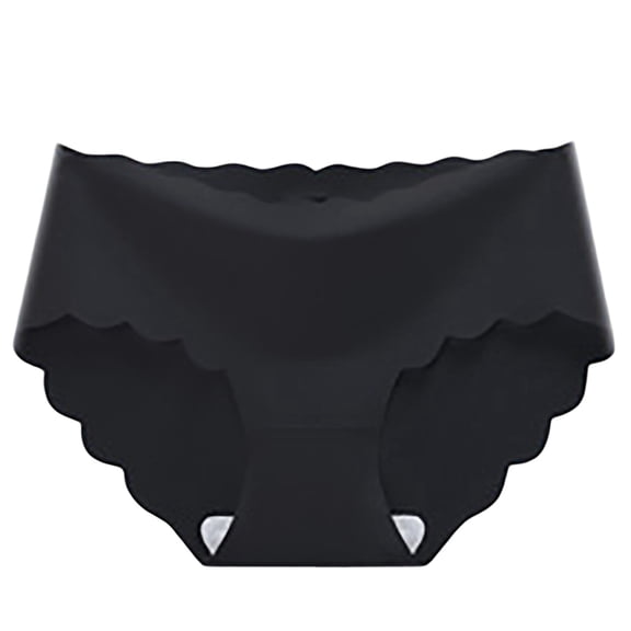 Daznico Womens Underwear - Women's Panties Comfortable Seamless Briefs for Everyday Use Soft Breathable Mid Rise Triangle Underwear Ideal for Daily Wear - Panties for Women,Color:Black,Size:XXL