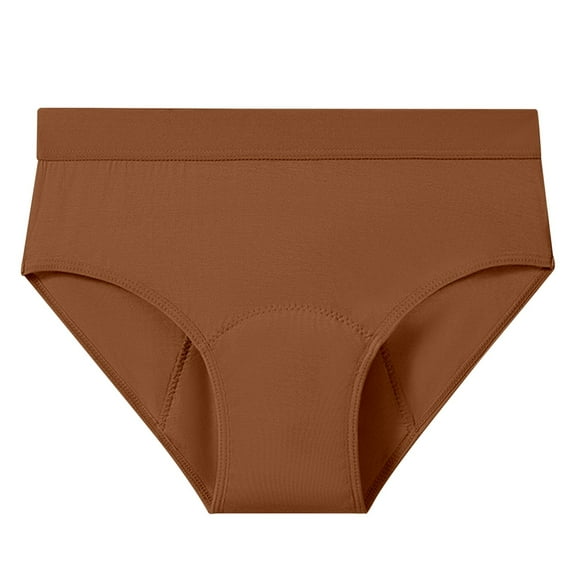 Daznico Womens Underwear - Women's Plus Size Solid Color Multilayer Absorbent Underwear Breathable Leakproof Menstrual Panties - Panties for Women,Color:Gold,Size:6XL