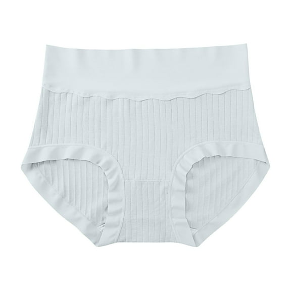 Daznico Womens Underwear - Women's Pure Underwear 7A Crotch Class A Baby High Waisted Lightly Abdomen Large Sized Underwear - Panties for Women,Color:Blue,Size:XXL