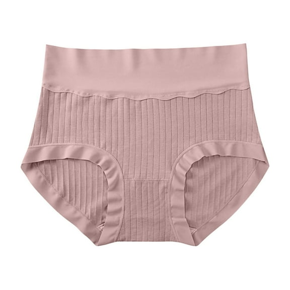 Daznico Womens Underwear - Women's Pure Underwear 7A Crotch Class A Baby High Waisted Lightly Abdomen Large Sized Underwear - Panties for Women,Color:Light Purple,Size:XXL