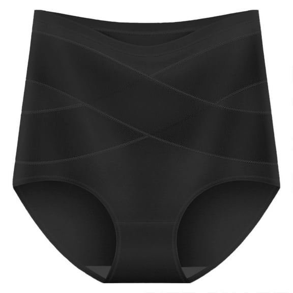Daznico Womens Underwear - Women's Seamless High Waisted Underwear Panties Full Coverage Comfortable Breathable Stretchy Soft Everyday Wear - Panties for Women,Color:Black,Size:M