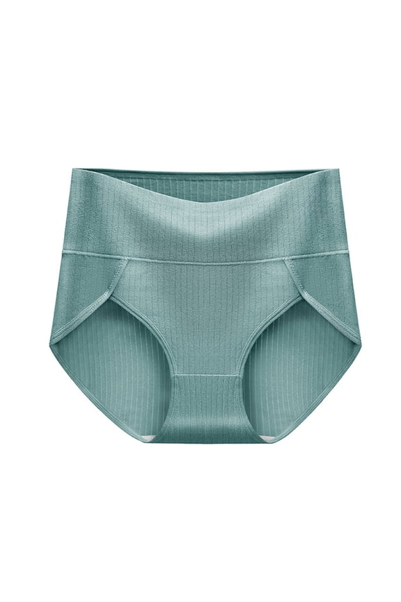 Womens Underwear - Womens Underwear Plus Size Cut High Waisted Briefs Comfortable Breathable Full Coverage Postpartum Panties - Panties for Women,Color:Dark Green,Size:L