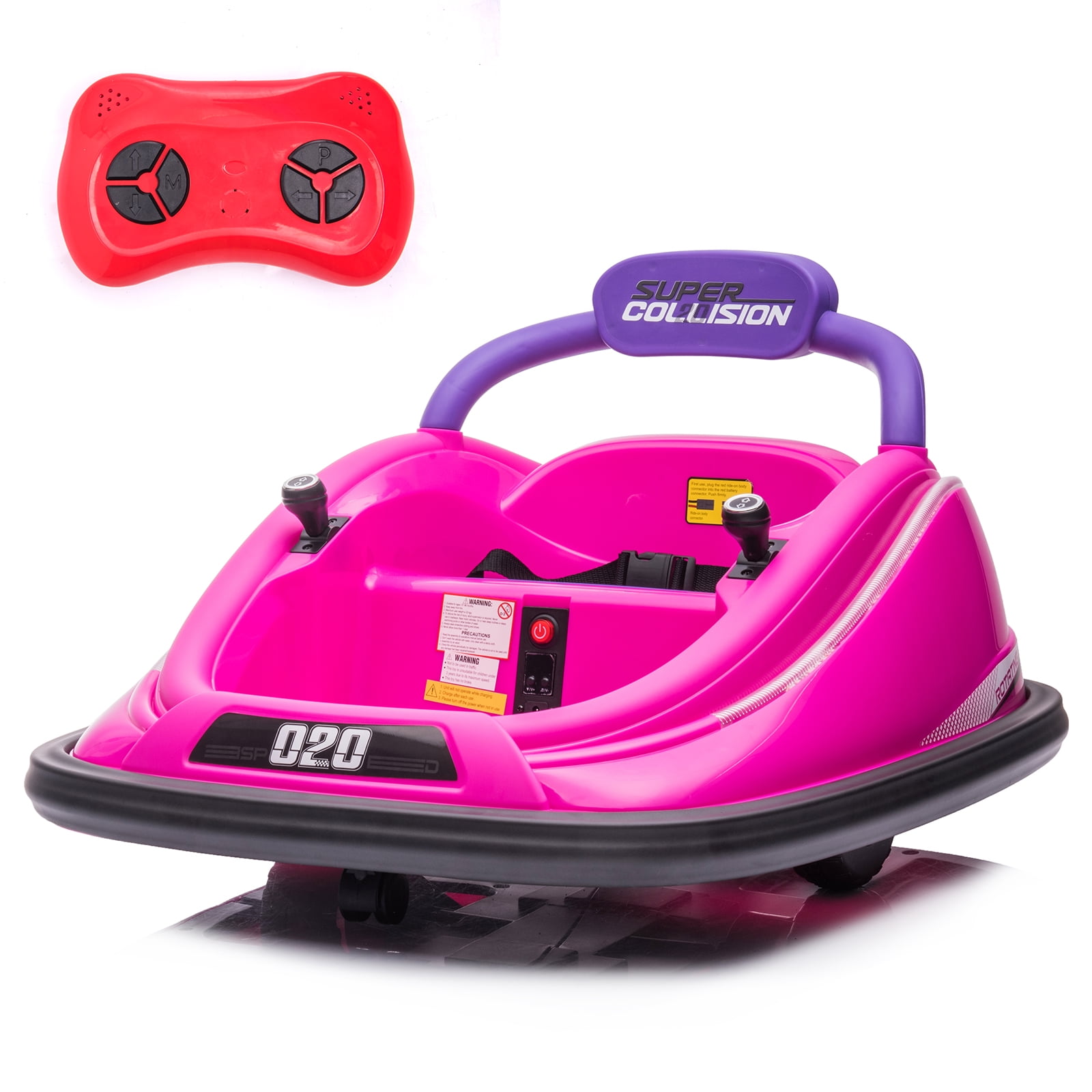 Pink 12V Electric Kids Bumper Car with Remote Control