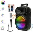 thumbnail image 1 of Dazone Bluetooth Speaker, Portable Wireless LED Speaker 8" with FM Radio/USB/SD Slot/Karaoke(with Mic, Remote Control), 1 of 13