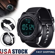Dazone Digital Sports Watch, Mens Womens Military Tactical Watch LED Backlight Wristwatch Waterproof, 24 Hour Clock Alarm Clock
