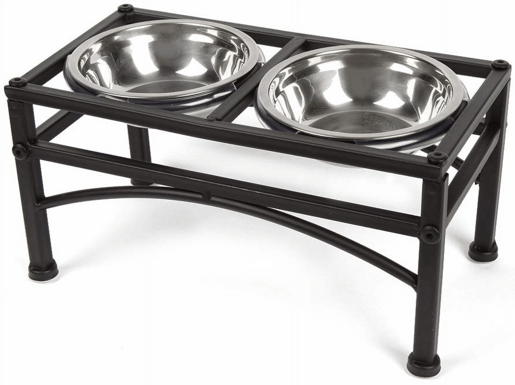 10 Elevated Raised Dog Feeder Stainless Steel Double Bowl Food Water Pet  Dish, 1 Unit - Kroger