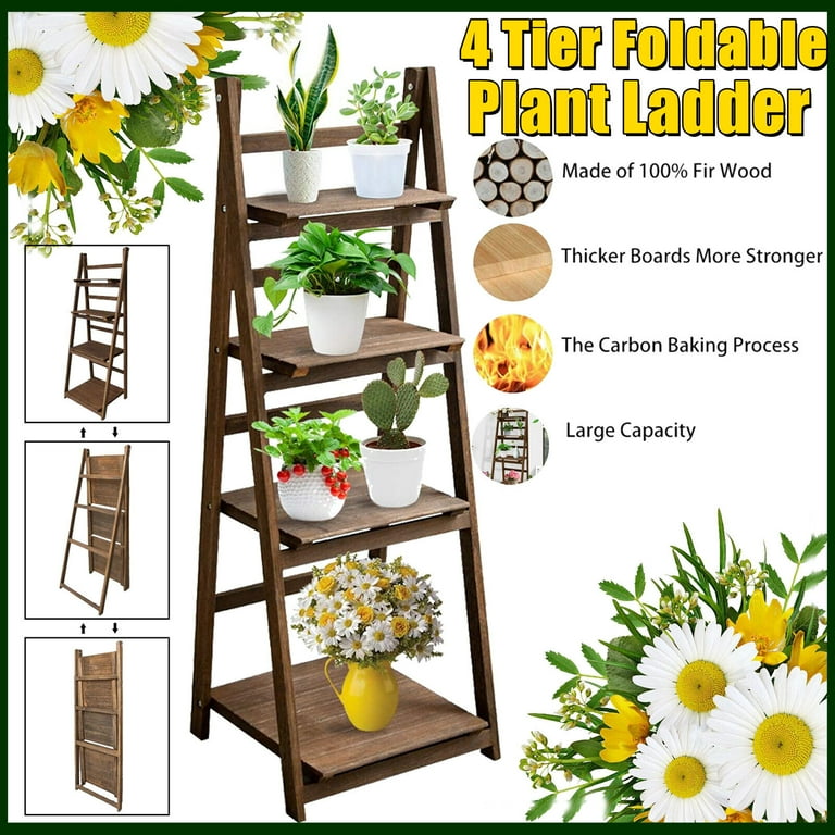 Dazone Demountable Metal 2 Tiers Plant Rack Indoor Floor Model Potted Plant Stand Black Dazone Demountable Metal 2 Tiers Plant Rack Indoor Floor Model Potted Plant Stand Black