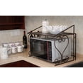 thumbnail image 1 of Dazone Metal Microwave Oven Rack with 2 Shelves, Cabinet Kitchen Storage Organizer, Bronze, 1 of 11
