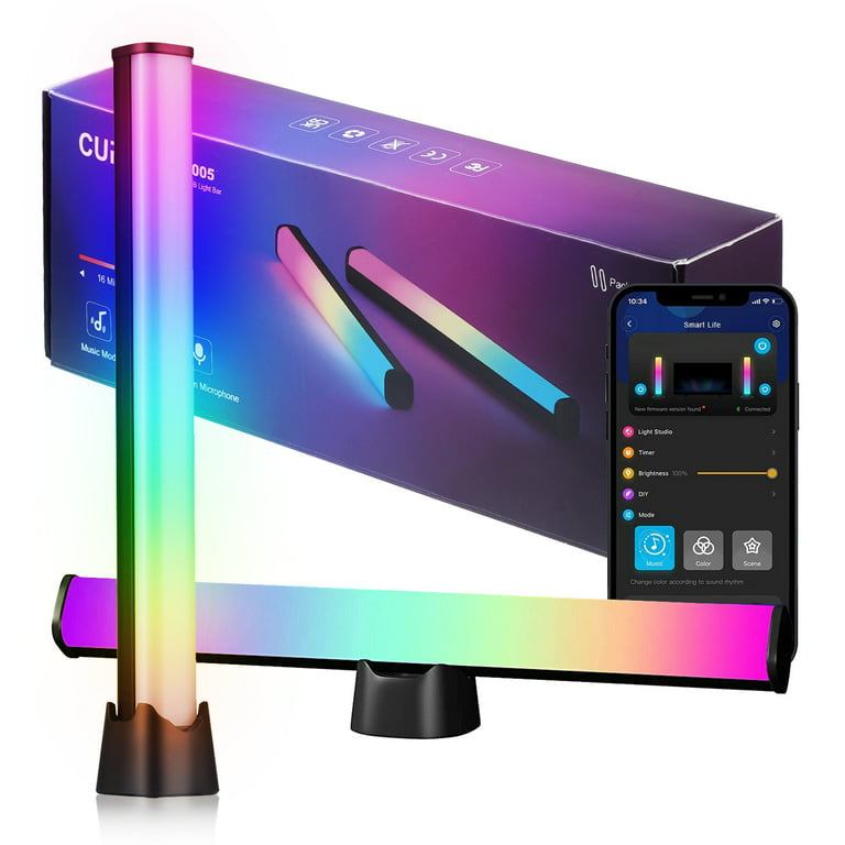 Dazone Smart RGB Light Bar, Gaming Lights with Audio Sync, Smart LED Light  Bar with 15 Scene Modes and 4 Music Modes, Bluetooth Ambient Lighting for  TV, Gaming, Room 