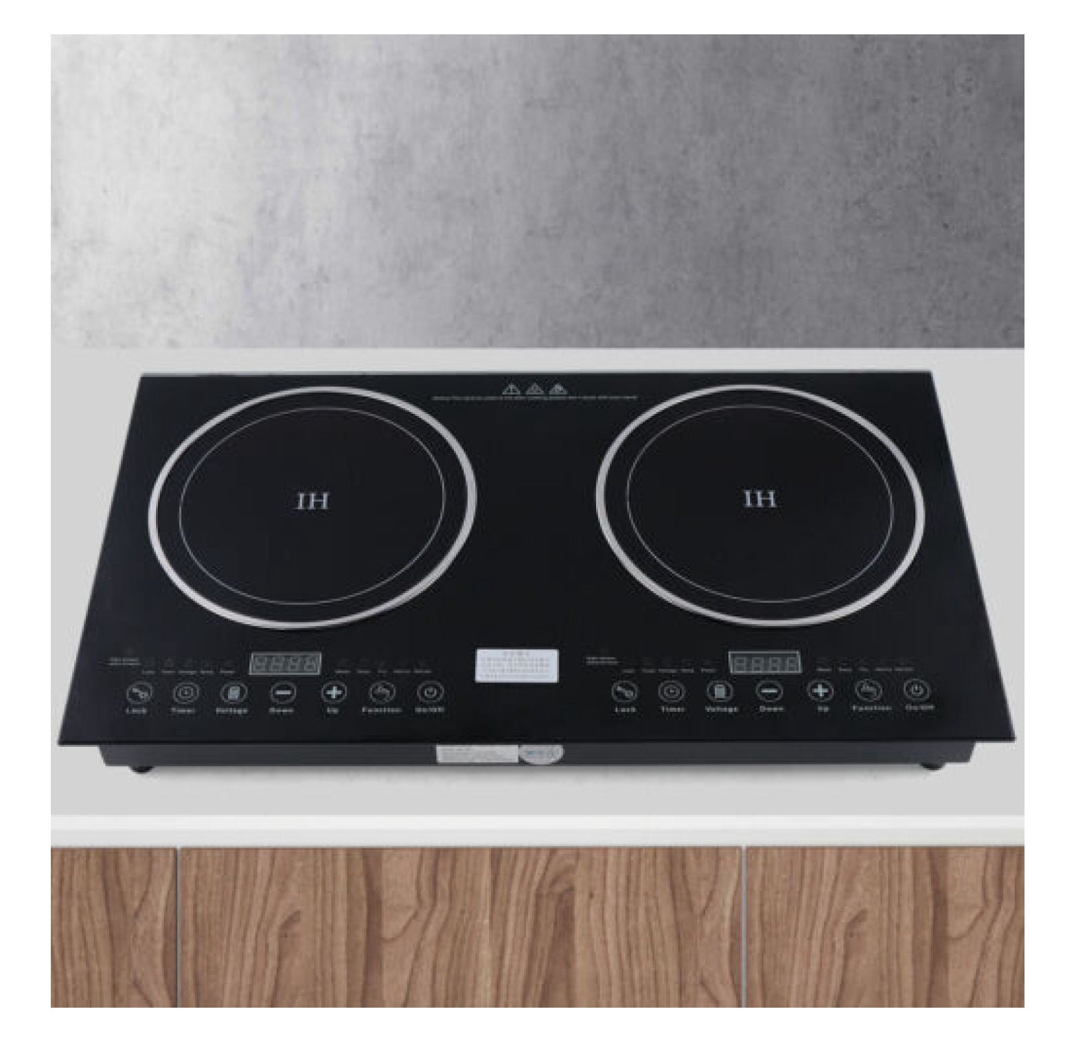 DazzAura 110V Induction Cooktop 2 Burners Electric Hob Cook Top Stove Ceramic Cooktop