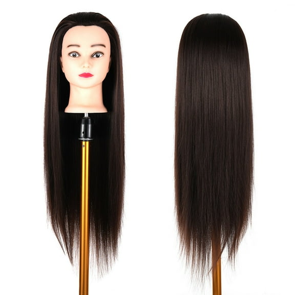 Dazzduo Head 30 % with Salon Manikin ? Practice Baugger | 24 '' Human + Hairdresser Hair Hairdressing Training Mannequin for Ans Clamp Cosmetology Styling Holder Dummy Tool Braiding 24 " 30 Real ERYUE