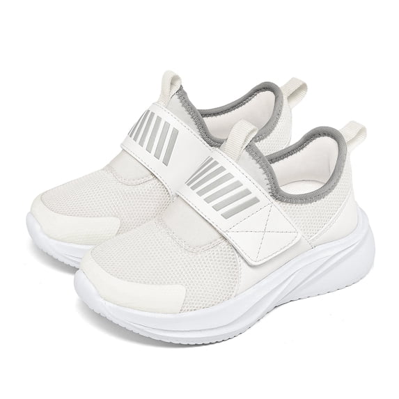 Dazzher Girls Sneakers Shoes Lightweight Breathable Running Athletic Shoes for Little Kid/Big Kid, White, 11M