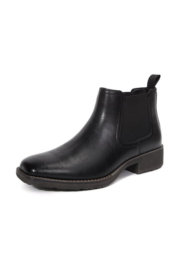 ALDO Men\'s Black Leather Chelsea Boots Square Toe Ankle Zip Size 44 US 11 Casual Aldo Men main image 4
