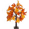 thumbnail image 1 of Dazzle Bright 24 Inch Lighted Thanksgiving Fall Maple Tree Decor, 24 LED Battery Operated Decorations Artificial Tree with Timer for Indoor Home Room Holiday Xmas Party, 1 of 7