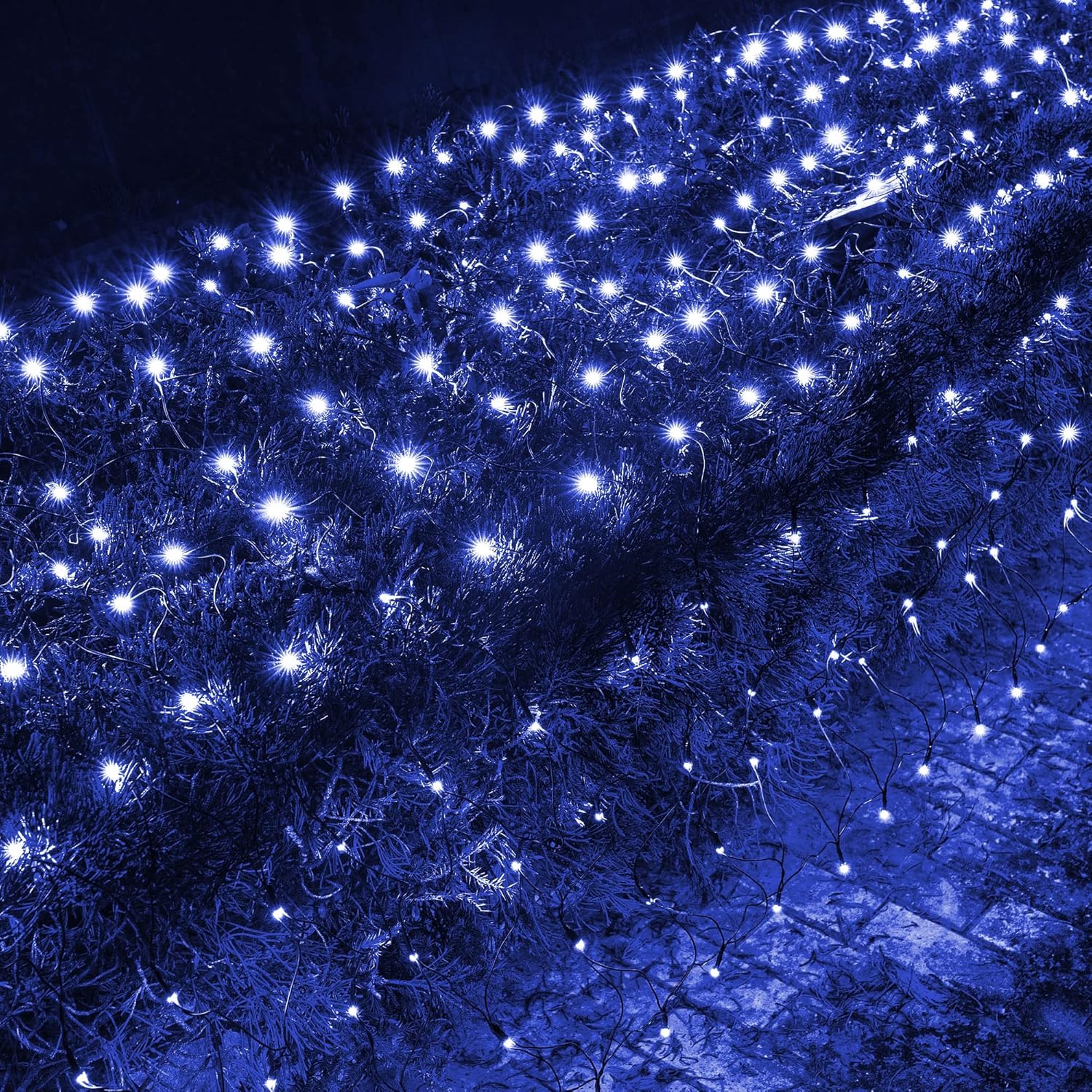 Dazzle Bright Christmas Net Lights, 360 LED 12FT x 5 FT Green Wire