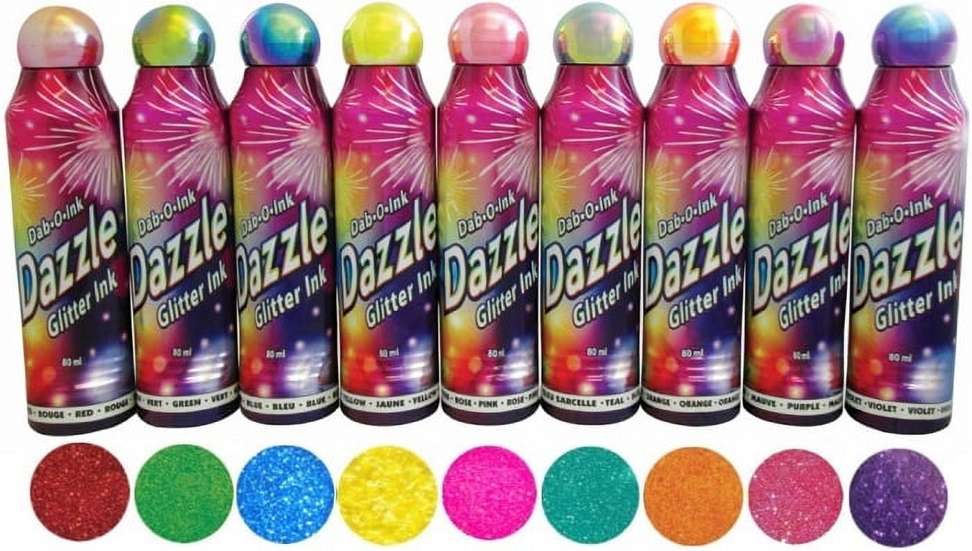 DAB-O-INK Dazzle Dab O Ink Glitter Bingo Daubers, Multicolor (12 Pack)