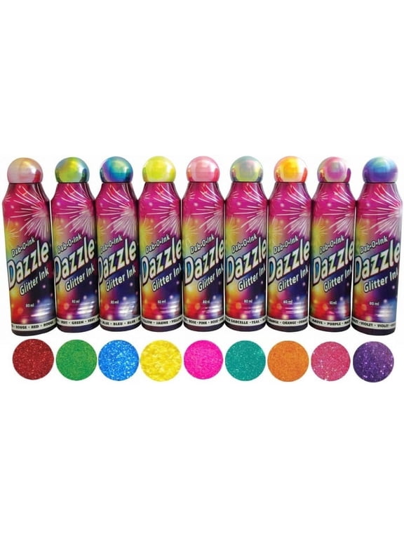 Dab O Ink Glitter Bingo Daubers, Multicolor (12 Pack)