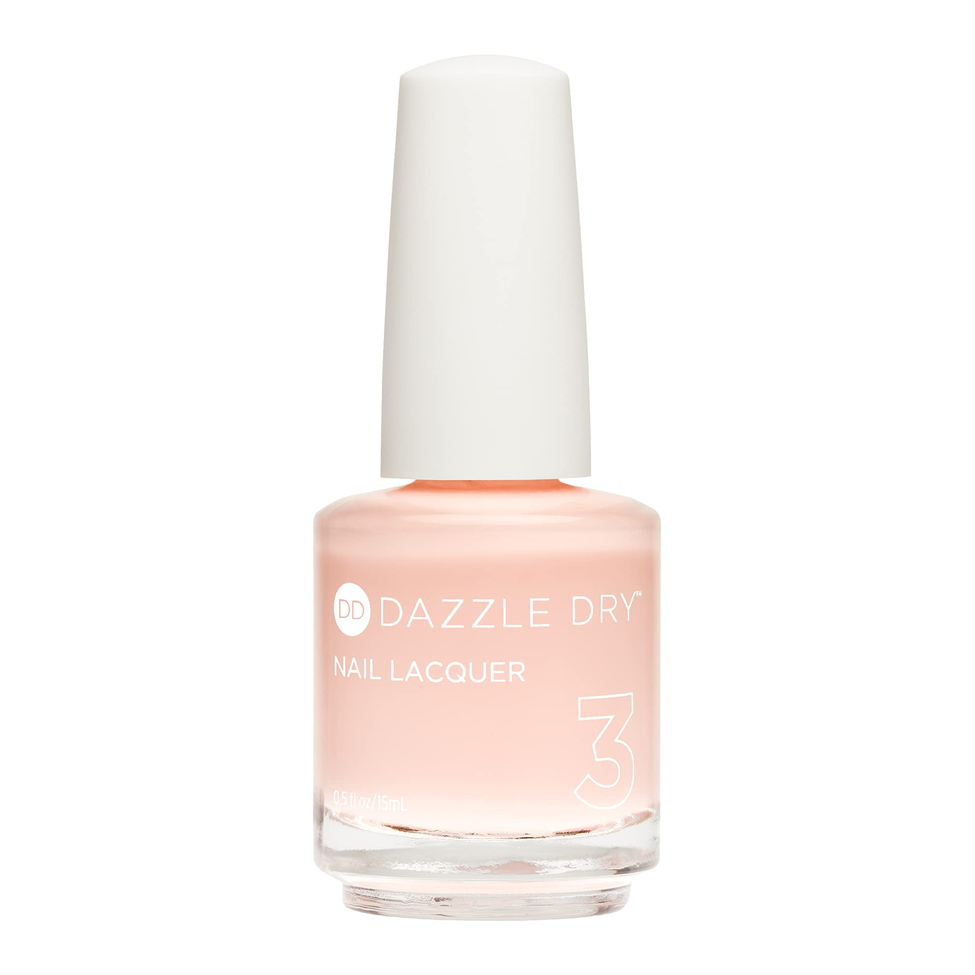 Dazzle Dry Nail Lacquer (Step 3) - Not Quite Nude - A full coverage peaches-and-cream nude. (0.5