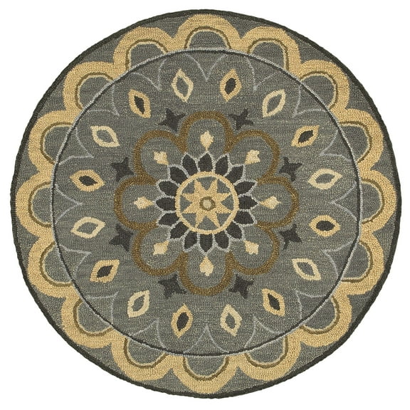 Dazzle Fleur Medallion Indoor Area Rug ( 6' Round )