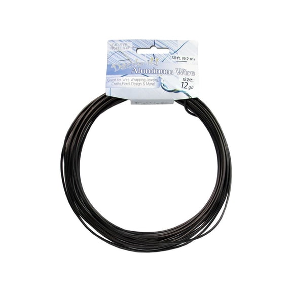 Dazzle It Aluminum Wire 12ga Rnd 30ft Brown