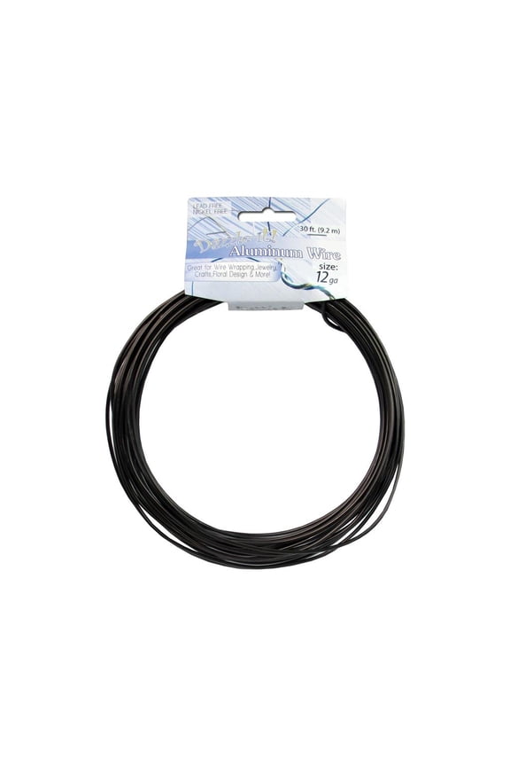 Dazzle It Aluminum Wire 12ga Rnd 30ft Brown