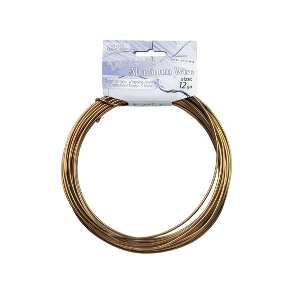 Dazzle It Aluminum Wire 12ga Rnd 30ft Copper