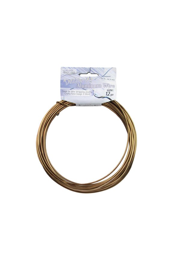 Dazzle It Aluminum Wire 12ga Rnd 30ft Copper