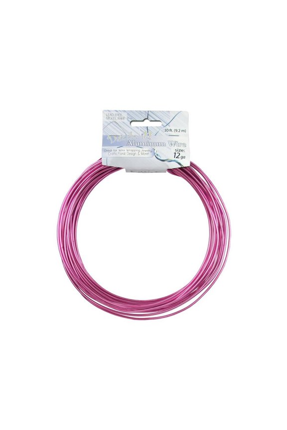 Dazzle It Aluminum Wire 12ga Rnd 30ft Fuchsia