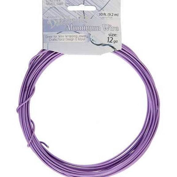 Dazzle It Aluminum Wire 12ga Rnd 30ft Lilac