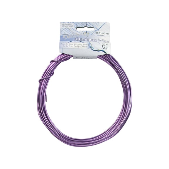 Dazzle It Aluminum Wire 12ga Rnd 30ft Purple