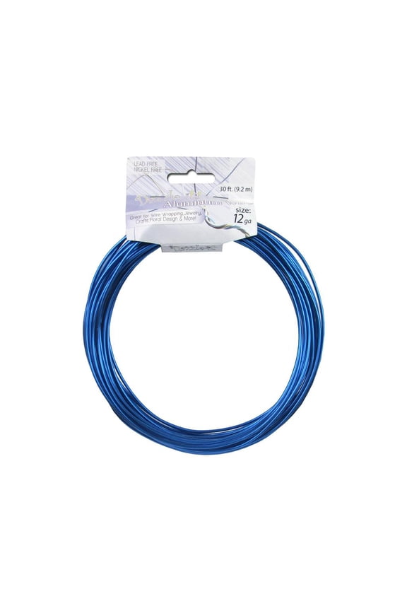 Dazzle It Aluminum Wire 12ga Rnd 30ft Royal Blue