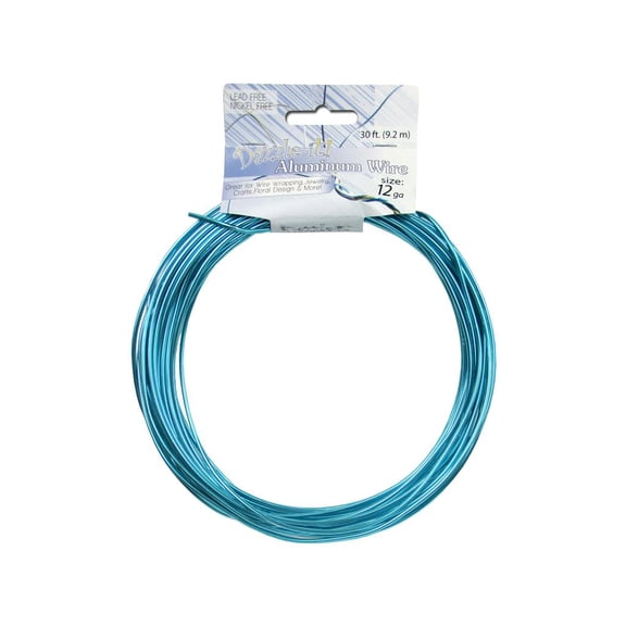 Dazzle It Aluminum Wire 12ga Rnd 30ft Turquoise