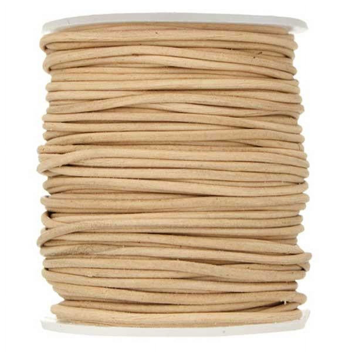 Dazzle-It Genuine Leather Cord .5mm Round 27.3yd-Natural
