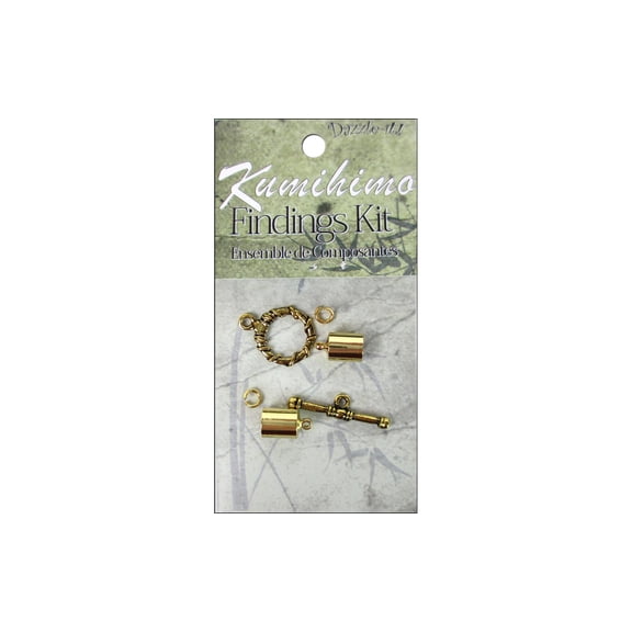 Dazzle It Kumihimo Finding Kit 7mm Gold