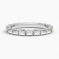 thumbnail image 1 of Dazzle Jewel 14K White Gold Plated Rings - 2.3 Ct Emerald Cut Diamond Rings - Latest Engagement Diamond Rings for Women's - Eternity Band Anniversary Gifts - Women's Jewelry Engagement Silver Rings, 1 of 2