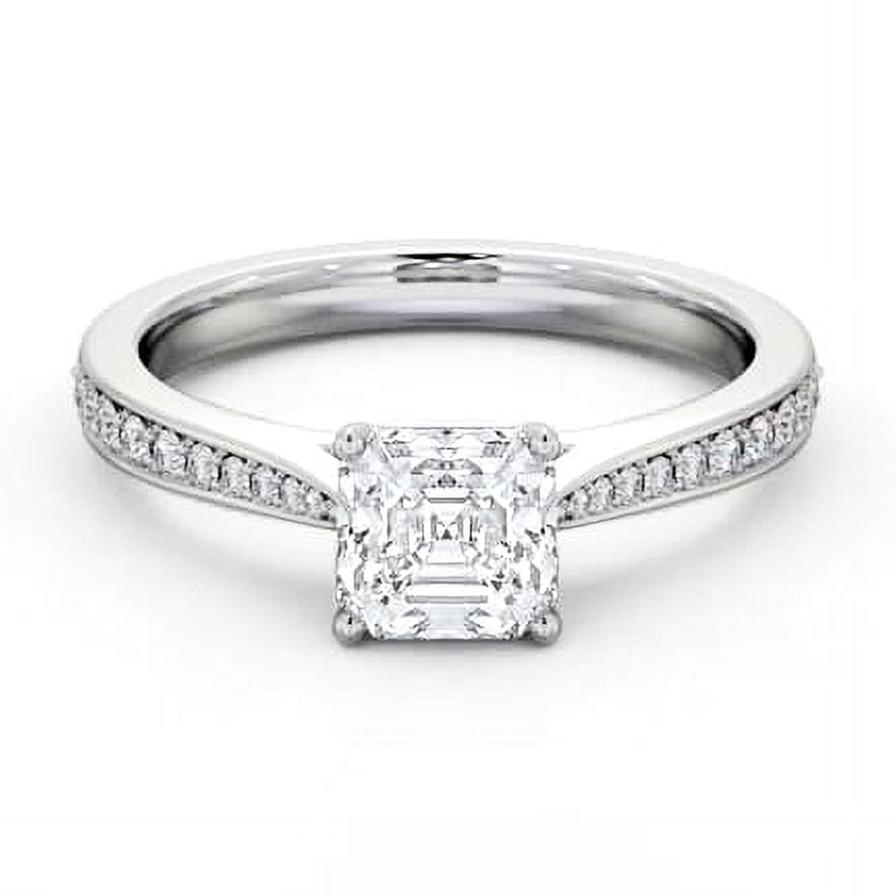 Dazzle Jewelry 14K White Gold Plated Engagement Ring for Women's – 2 Ct ...