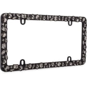 Dazzle License Plate Frame - Black - 6in. x 12in. - Sparkling Gem Design