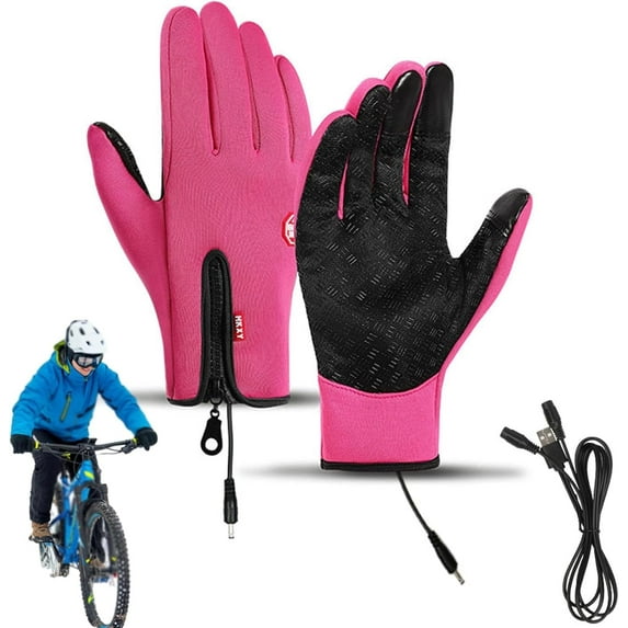 Dazzlesport Heated Gloves, Dazzle Sport USB Outdoor Heated Gloves Windproof Waterproof Plus Velvet for Men and Women