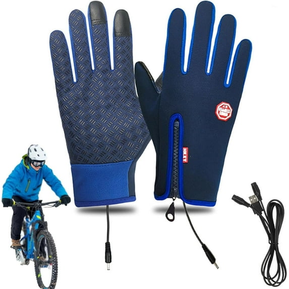 Dazzlesport Heated Gloves, Dazzle Sport USB Outdoor Heated Gloves Windproof Waterproof Plus Velvet for Men and Women