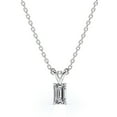 thumbnail image 1 of Dazzling 0.38 Carat Emerald Cut Diamond Pendant Necklace In 18K White Gold Plating Over Silver, 1 of 4