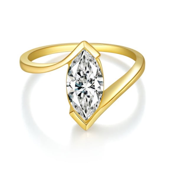 Dazzling 1 Carat Twisted Moissanite Rings Women Marquise Cut D Color VVS1 S925 Silver Lab Created Diamond Rings Perfect for Daily Wear Parties Wedding Birthday with Certificate