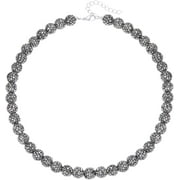 HISMART Dazzling Baseball Bling Necklace - Ice Collection Rhinestone Ball Necklace for Sports Enthusiasts & Fashionistas for Women Men