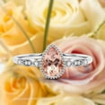 thumbnail image 1 of Dazzling Boho & hippiepie 1.25 Carat Pear Cut Morganite And Diamond Moissanite Engagement Ring Classic Wedding Ring in 925 Sterling Silver With 18k White Gold Plating, Birthday Gift, Promise Ring, 1 of 3