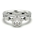 thumbnail image 1 of Dazzling Boho & hippiepie 1.75 Carat Pear Cut Diamond Moissanite Engagement Ring, Classic Wedding Ring, One Matching Band in 10k Solid White Gold, Birthday Gift, Promise Ring, 1 of 4