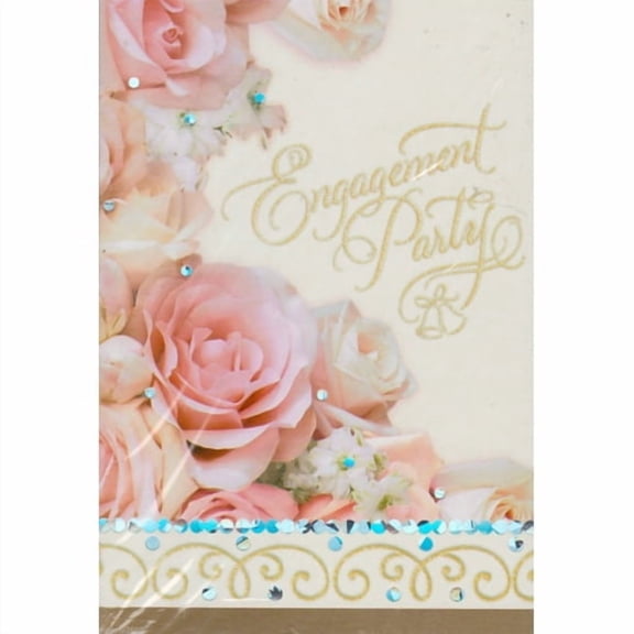 Dazzling Bouquet Invitations Engagement Party with Envelopes 8 Count