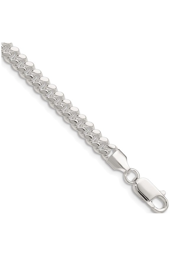 Dazzling Breathtaking Chic Sterling Silver Polished 5.7mm Domed Curb Chain Flawless Handcrafted Statement