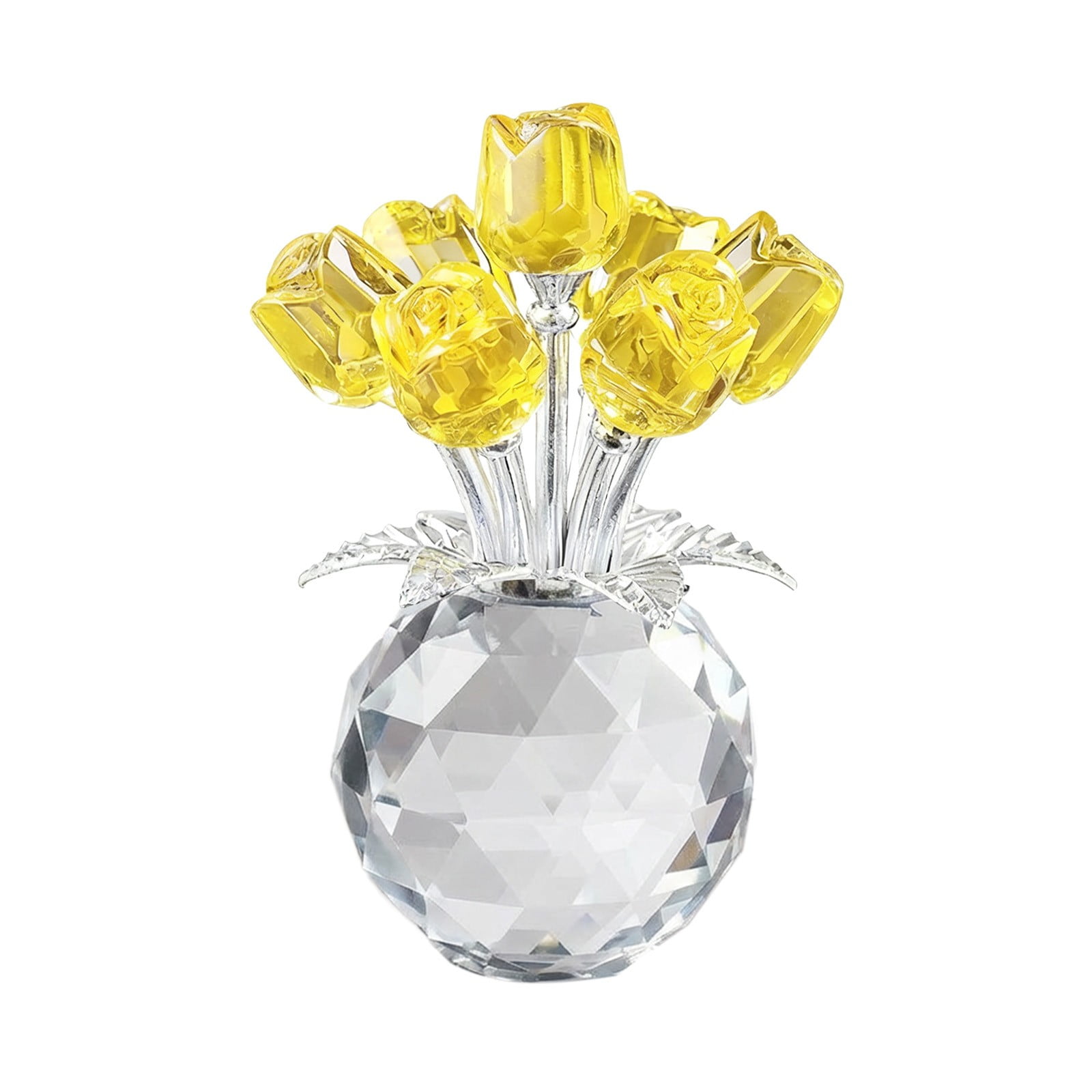 Dazzling Crystal Rose Bouquet, Elegant Home Decor and Gift, Sparkling ...